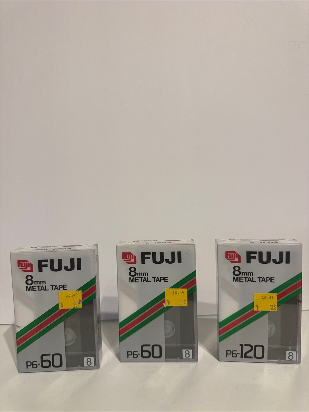 FUJI 8mm Metal Tape P6-60 & P6-120 Trio NEW NIP